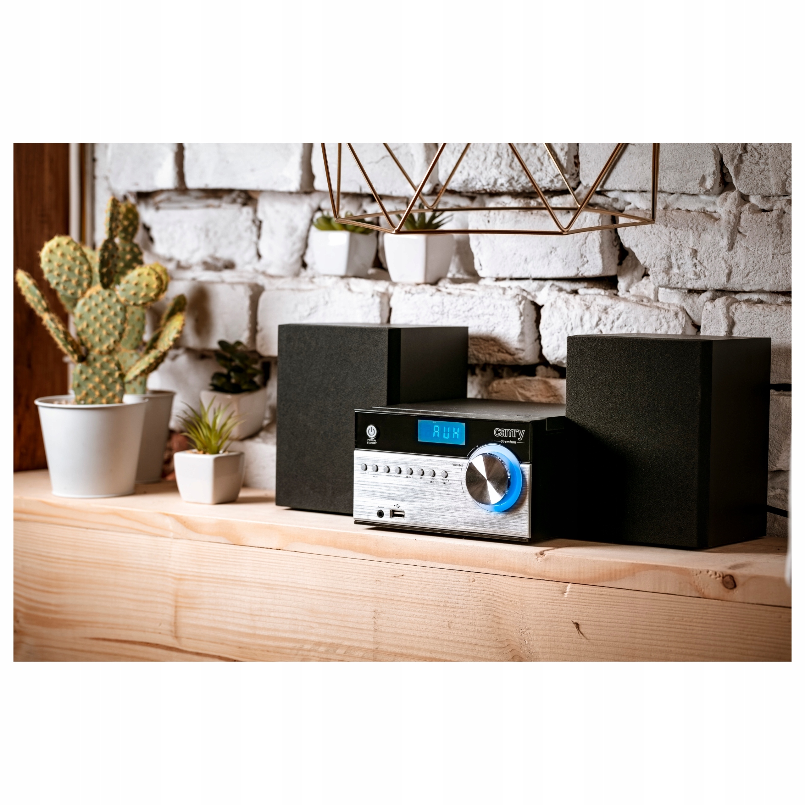 Mini Wieża HiFi CR1173 Bluetooth, Radio, USB, 28W, Czarna