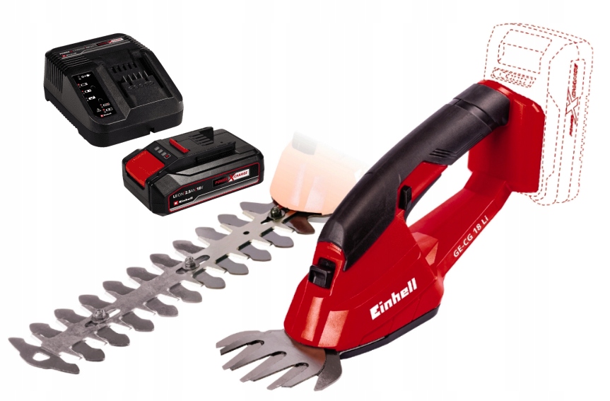 Einhell Nůžky Na Trávu A Keře Gc-cg 18 3410370 Sada Akumulátor 2,5AH