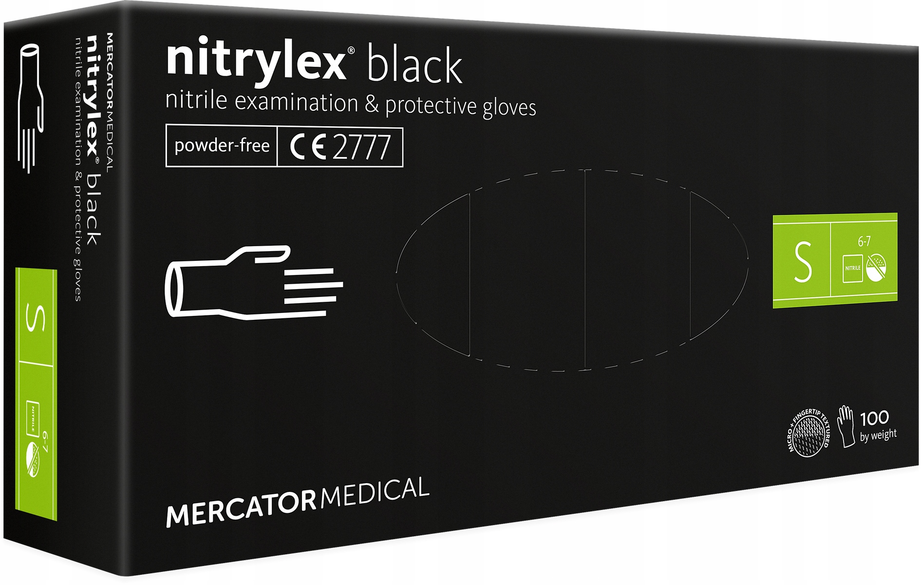 

Black Czarne Rękawiczki Nitrylowe (s), 100 szt.