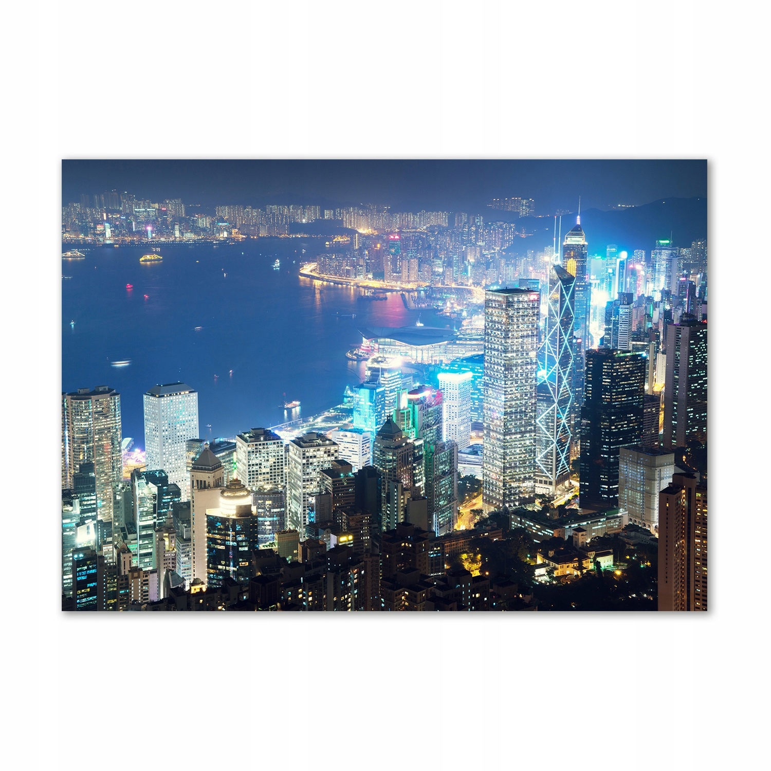 

Foto obraz szkło akryl Hong kong nocą 100x70 cm