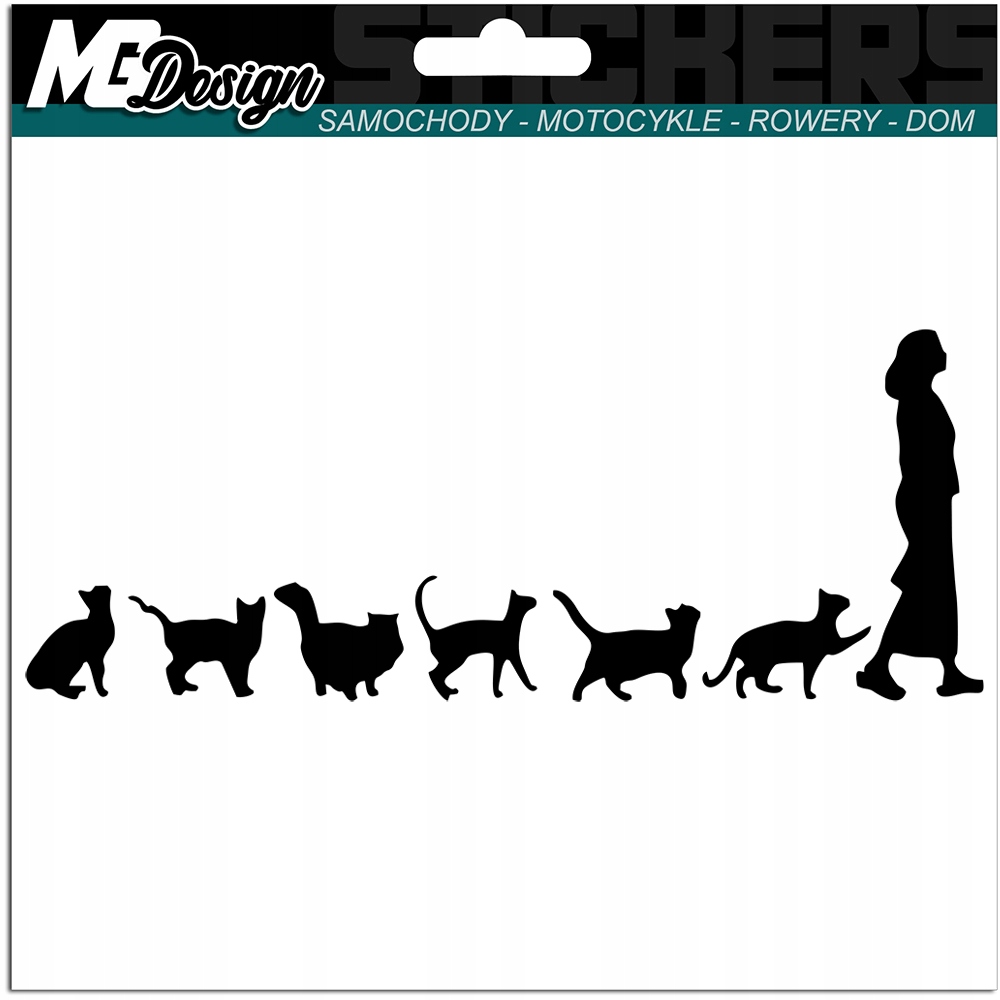 

Naklejka na samochód Kobieta Koty Kotki Cats 6x16