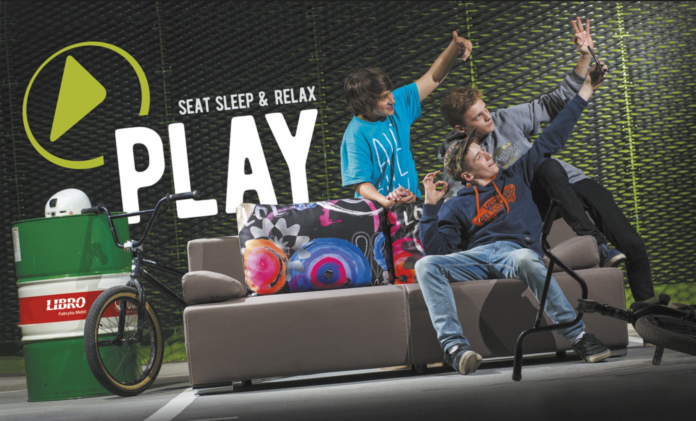 LIBRO Sofa Kanapa rozkładana PLAY LUX Chicago Marka LIBRO