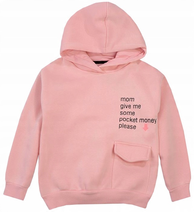 

Bluza Kaptur Ciepła Gruba wesoła Róż 110 J76D