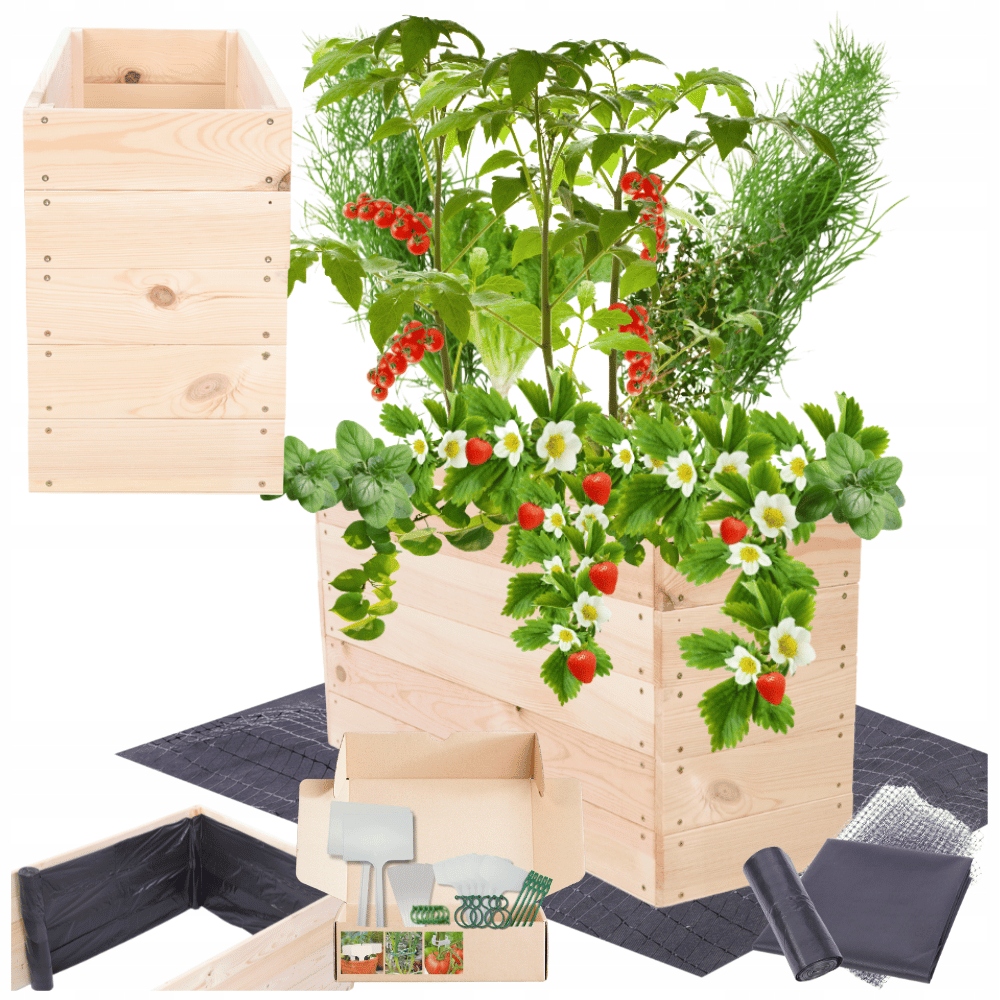 Vyvýšený záhon zeleninový záhon box na kvetináče impregnát 45x80x30