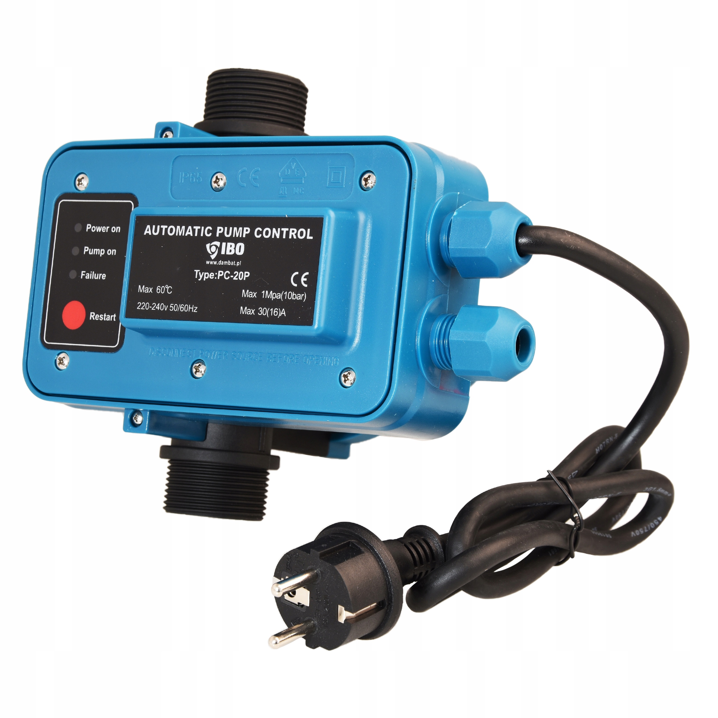 

Wyłącznik ciśnieniowy PC-20P do pompy max 2,2 kW