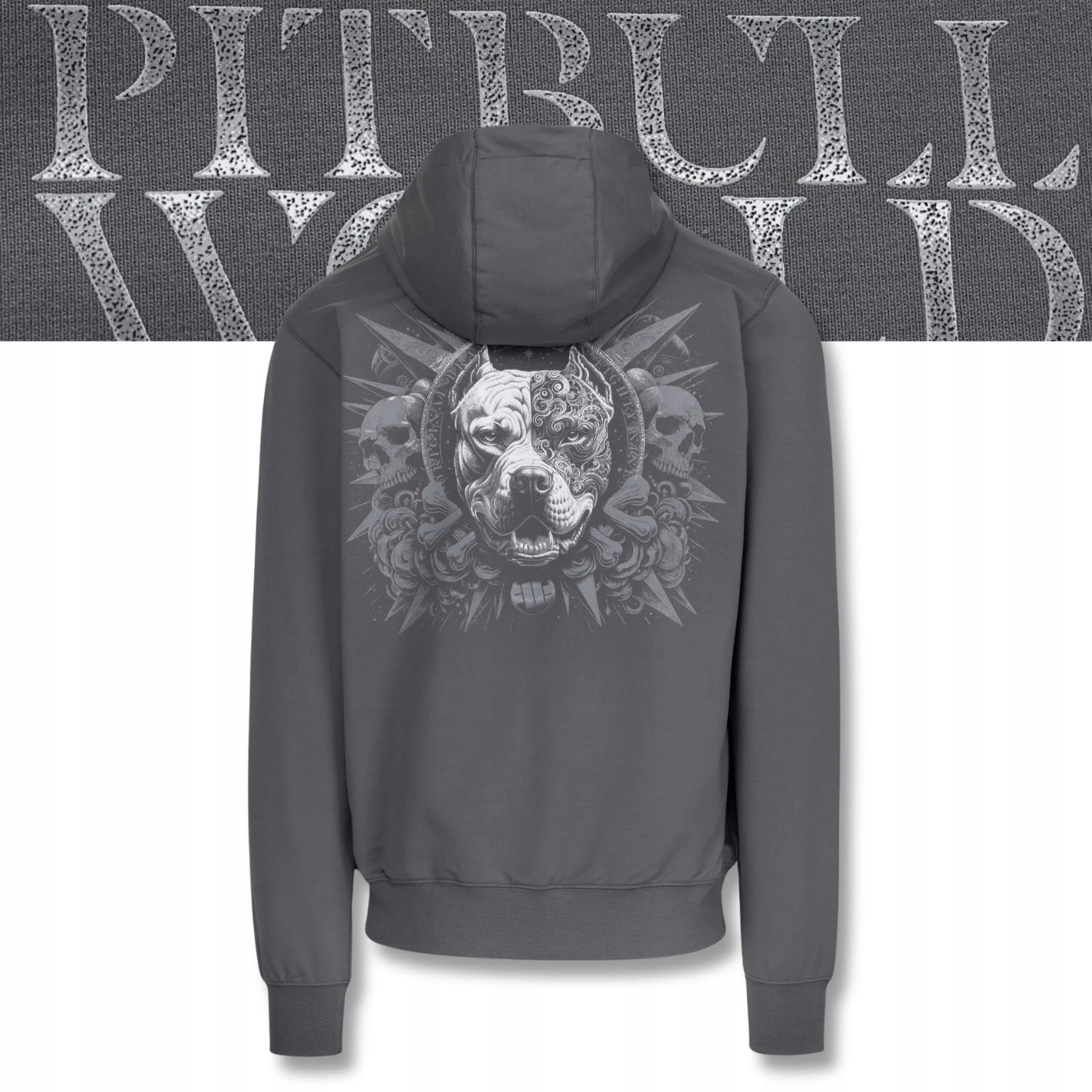 Pánská Rozepínací mikina s kapucí Pitbull World na zip s potiskem 3XL