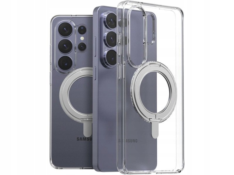 Etui Araree Duple M Stand MagSafe do Samsung Galaxy S26 Ultra Przezroczysty
