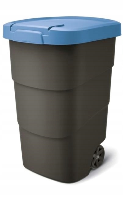 Zahradní nádoba s kolečky Wheeler objem: 95 l, barva: antracit s modrým v