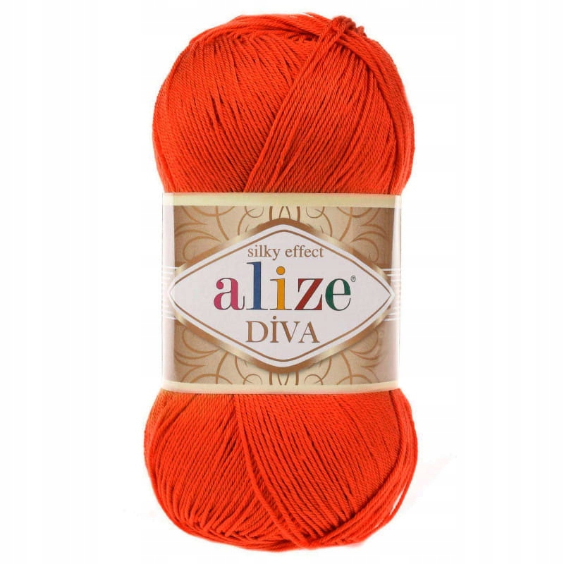 Alize Diva 37 czerwono-pomarańczowy