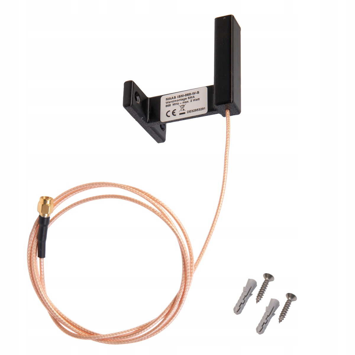 Maas ISM-868-W antena ścienna 868MHz 2.15dBi Ism długość 7cm, kabel 1m Sma