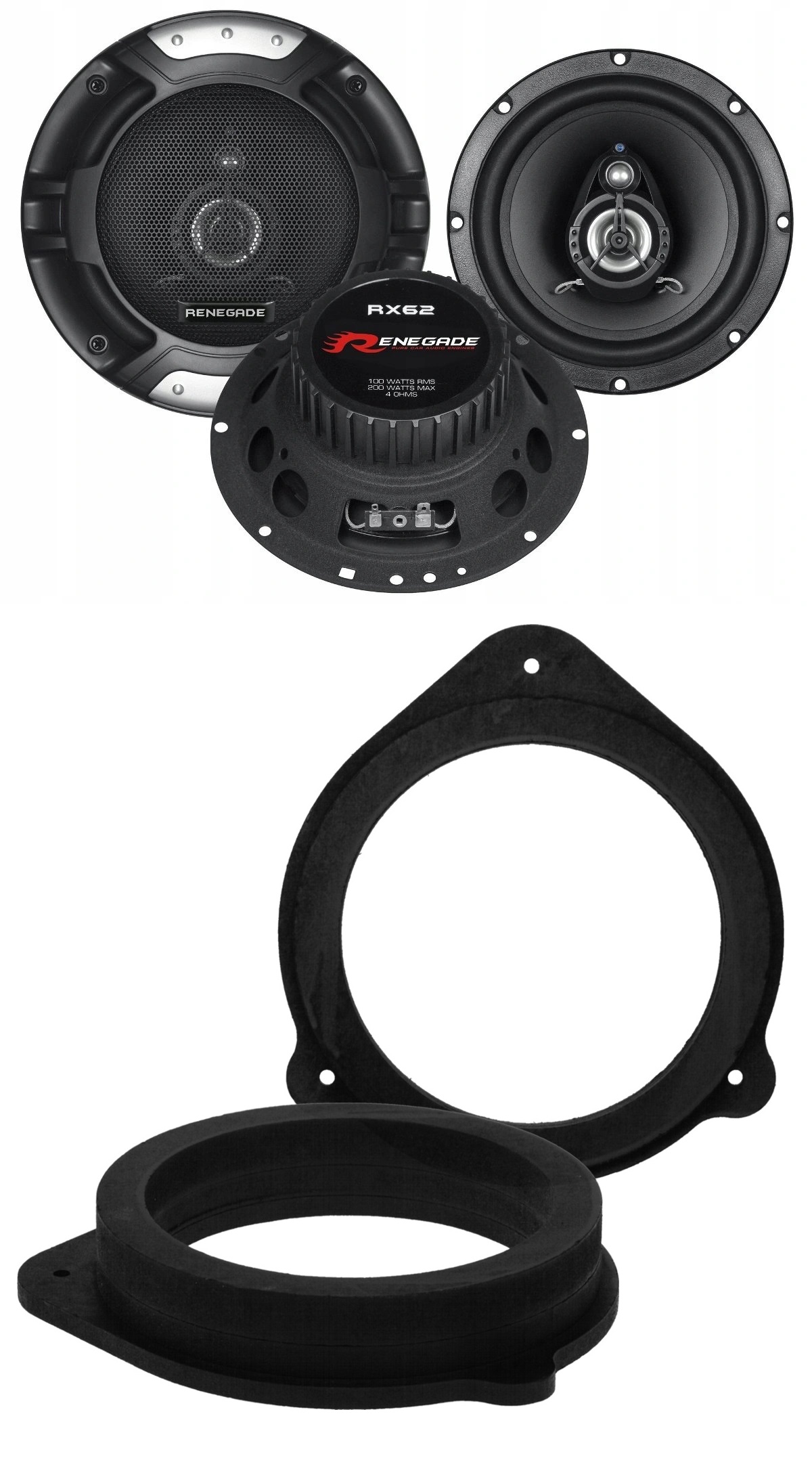 Automobilové reproduktory 165 mm Renegade RX62 Audi A3 8P Dvere Predné Vzdialenosti