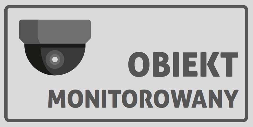 

Naklejka Obiekt Monitorowany monitoring 20x10 cm