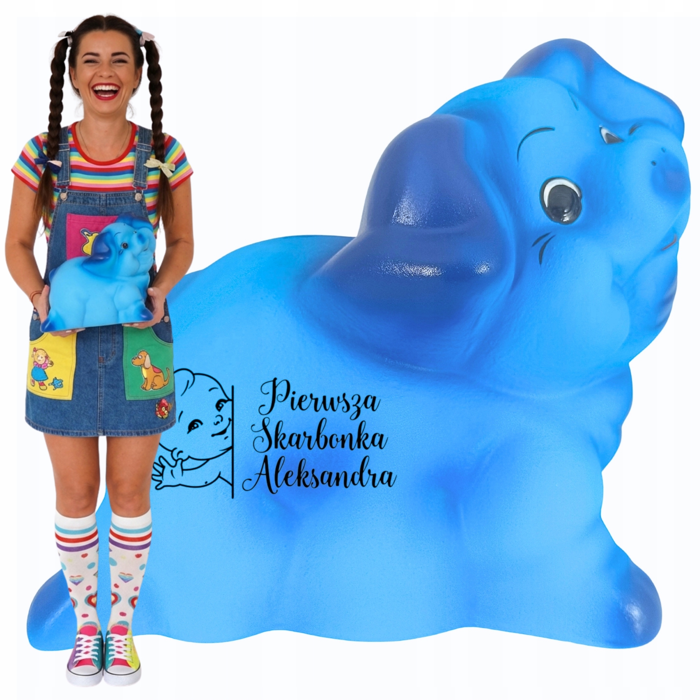 Pokladnička S Jménem pro děti Personalizovaná k rozbití Velká prostorná