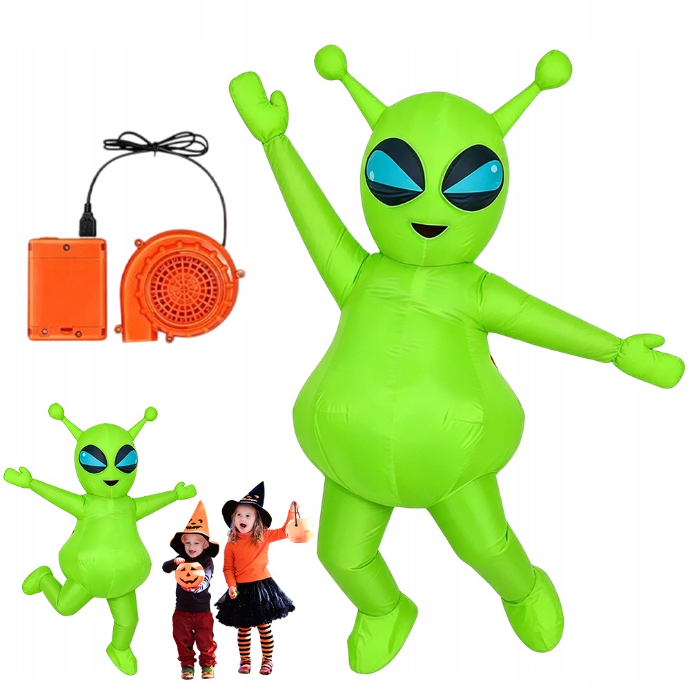 Nafukovací kostým mimozemšťana na Halloween s Usb ventilátorem 150-190 cm Bedee