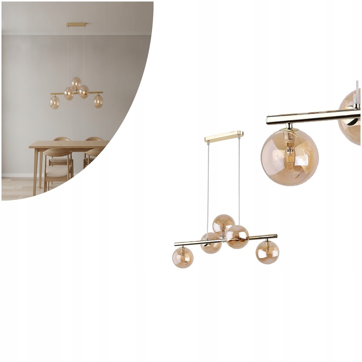 Závesná lampa Estera Gold 4549 Tk Lighting