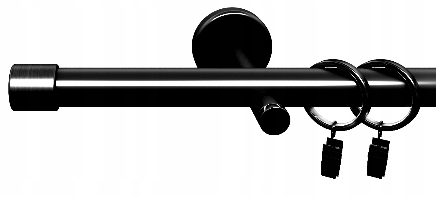 

Karnisz Metal Pojedynczy Ciche Kółka 19mm 240cm