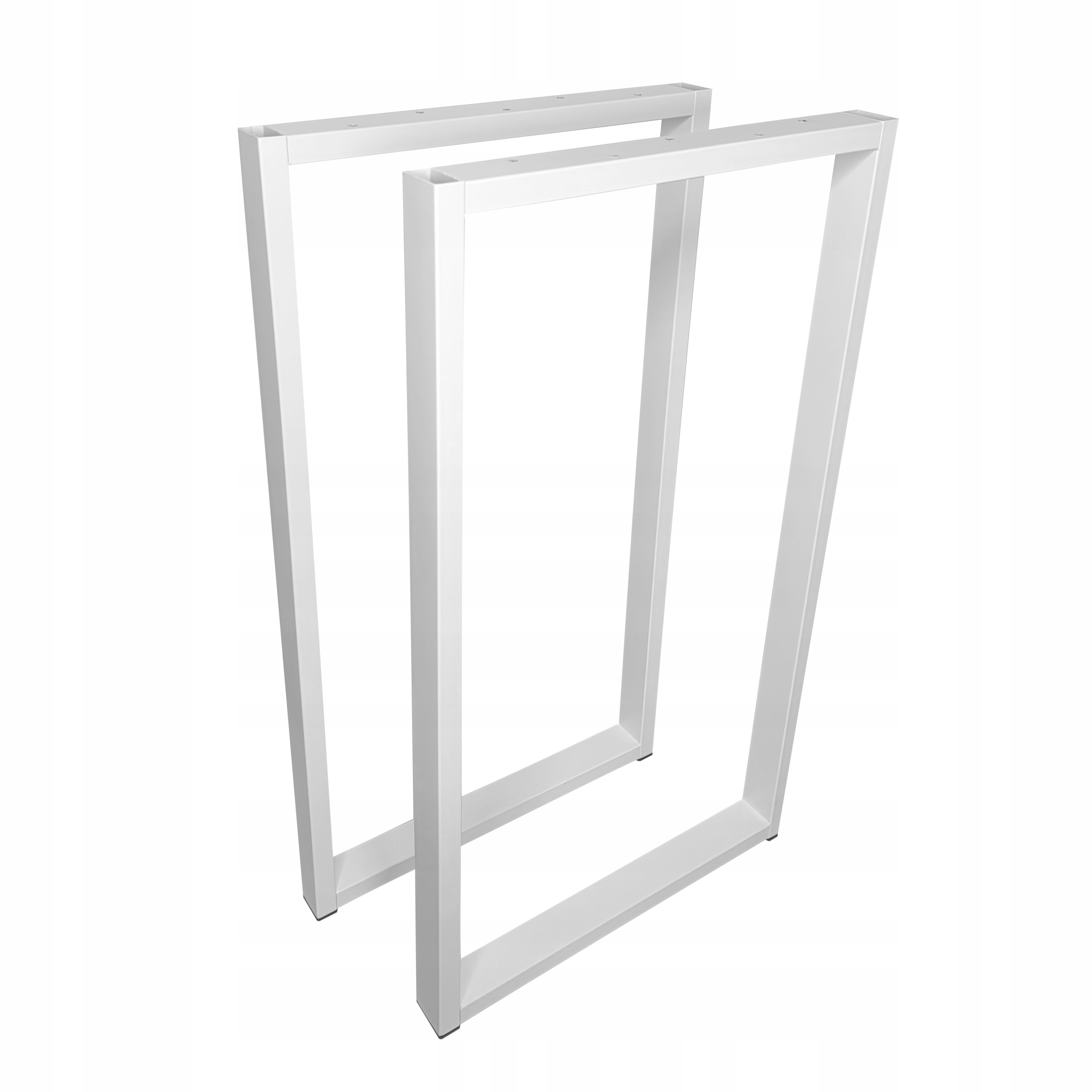 Nohy Na Stůl Kovové Bílé 40x72 CM Profil 4x2 CM Loftové 2 Ks