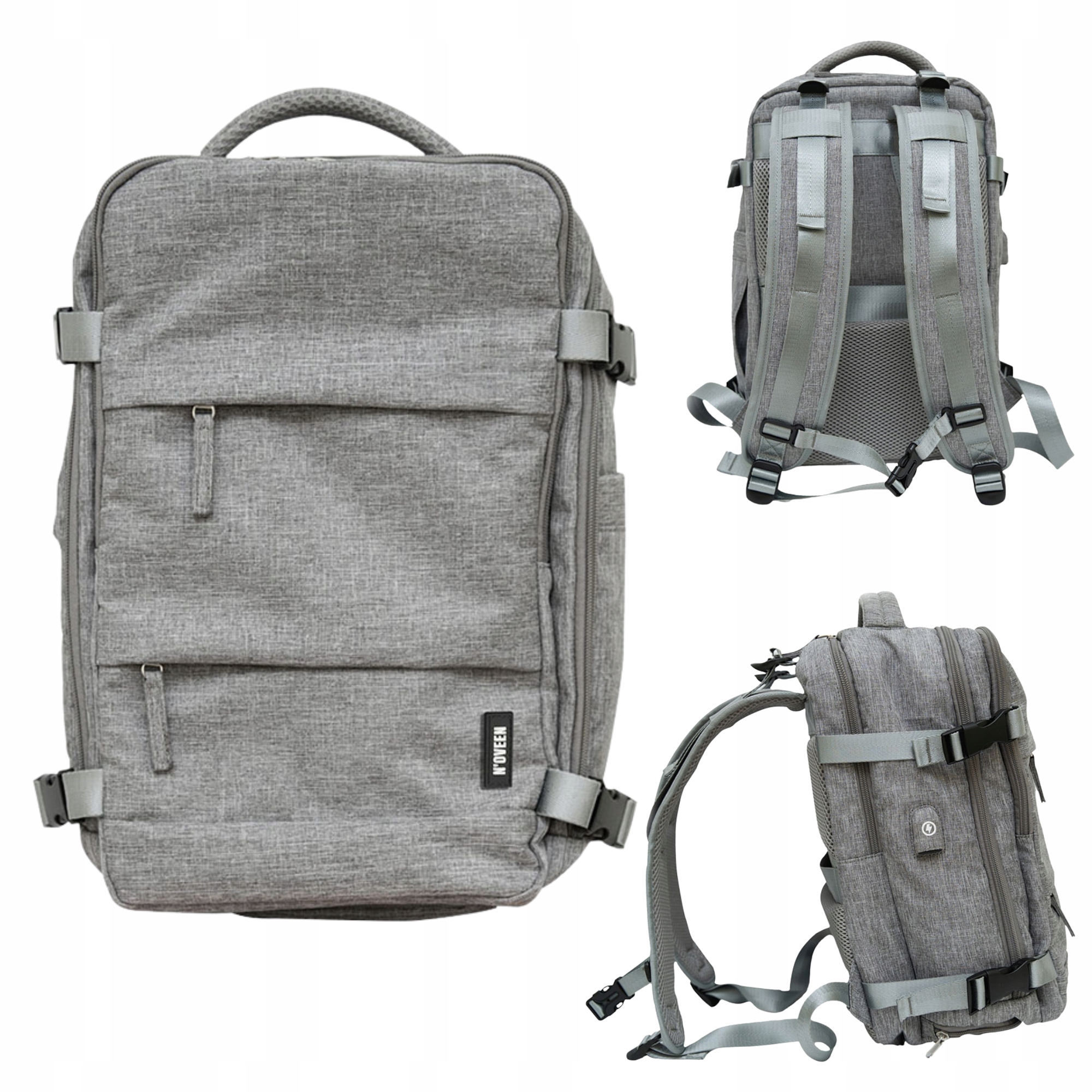 Plecak kabinowy podręczny Noveen CTB410 szary 40x20x25 cm od producenta