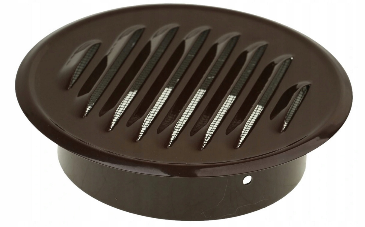 

Kratka Wentylacyjna Okrągła Metalowa FI100 Brązowa