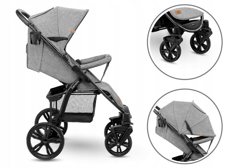 LIONELO wózek spacerowy do 22 kg ANNET Concrete Gr EAN (GTIN) 5902581656278