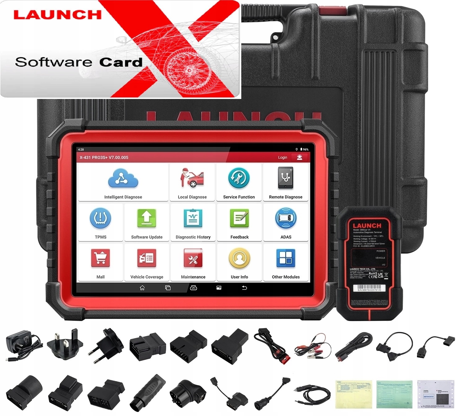 Launch X431 Pro3S 10 palcov CanFD DoiP Kable 2026 Nový Model 2026 j.PL