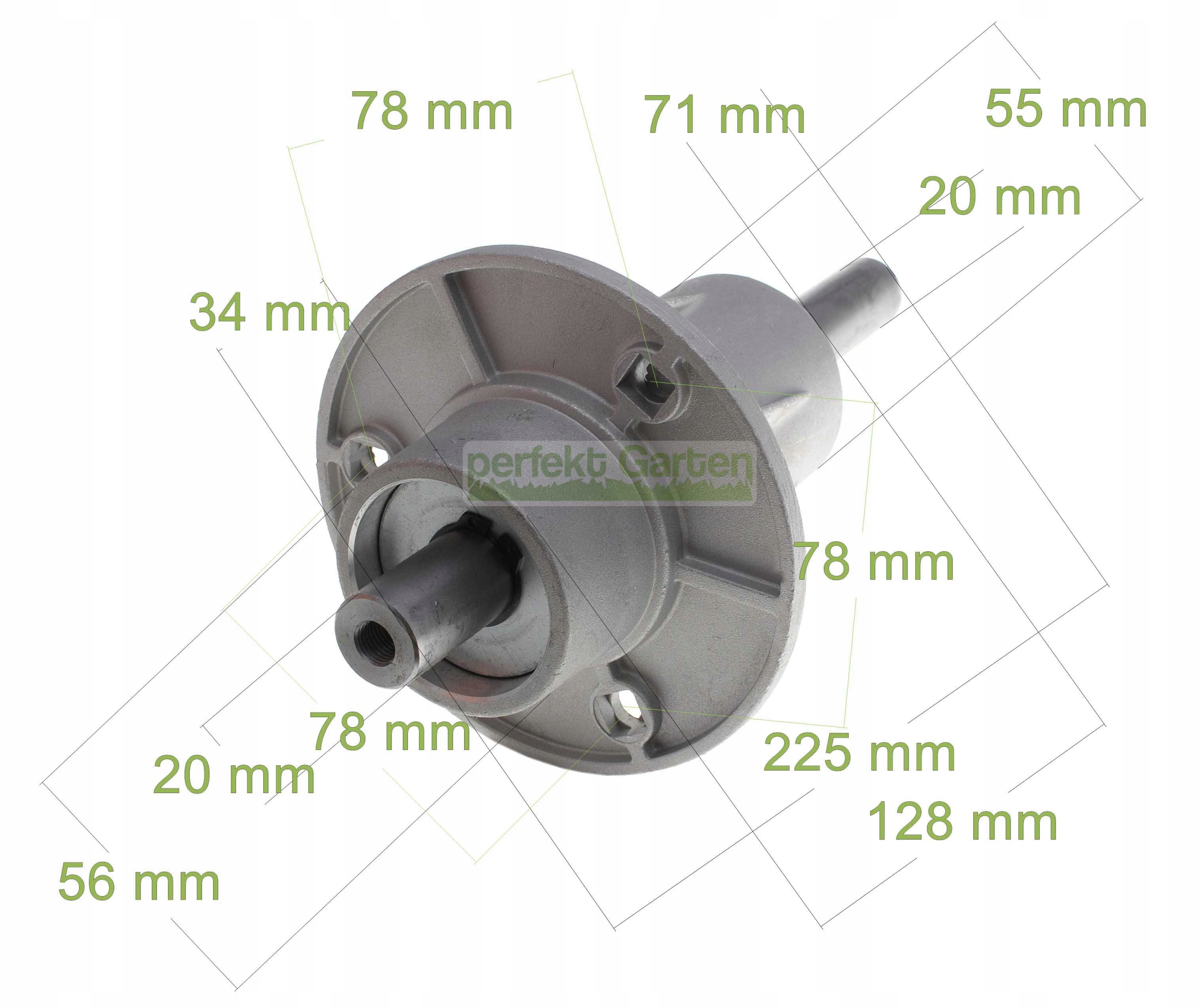 225 MM mandrela levá dlouhá hřídel 6151 700 3500 1136-0479-01 80542-VK1-003