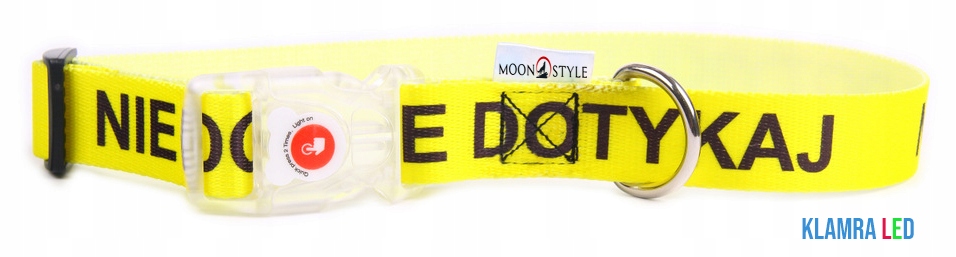 Levně Moon Style Obojek s Led přezkou Nedotýkejte 25mm