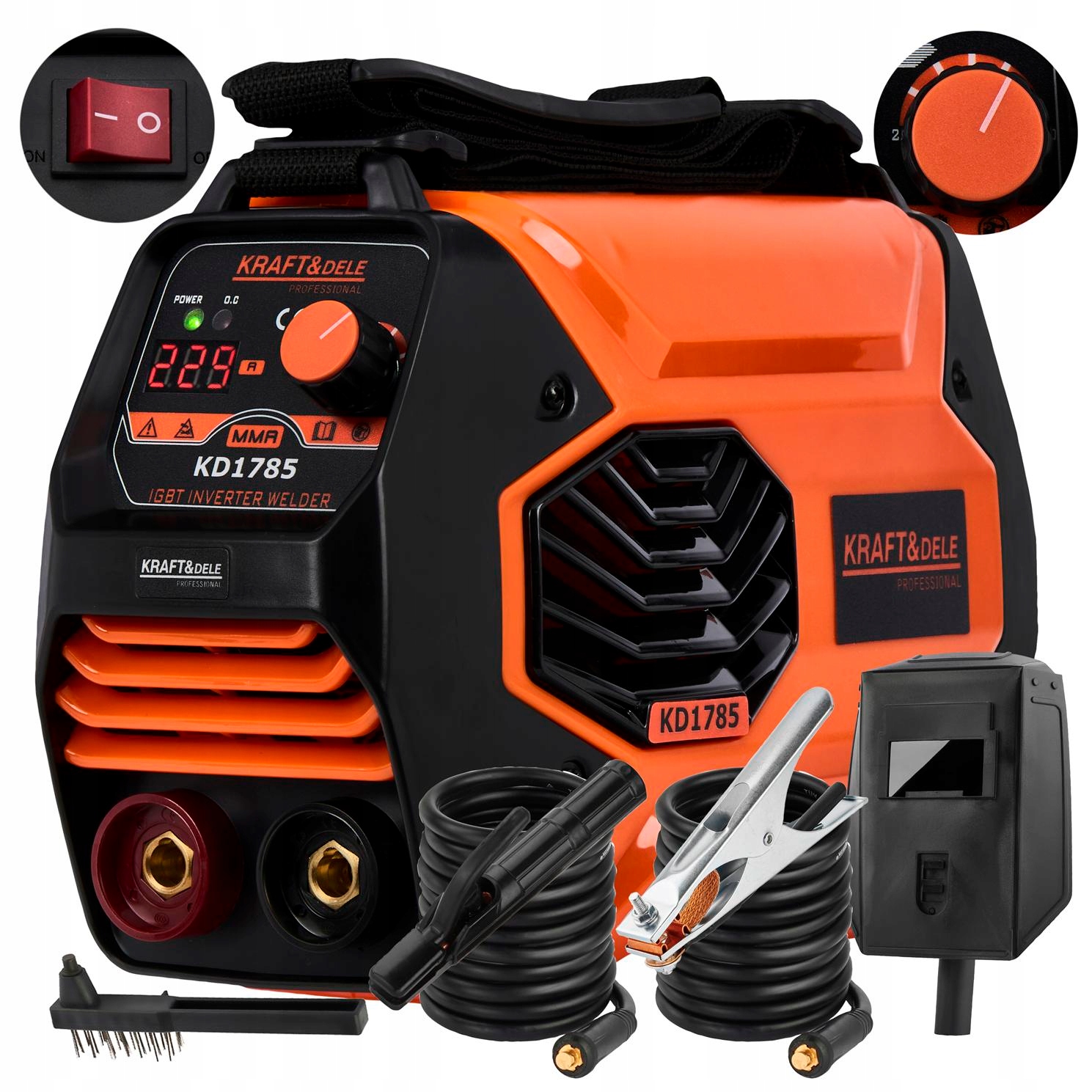 Elektrodová Invertorová Svářečka 330A Mma Tig Lift Vrd KD1785 Kraft&dele