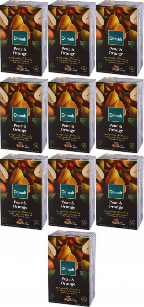 Herbata czarna w torebkach Dilmah gruszka 20szt x10