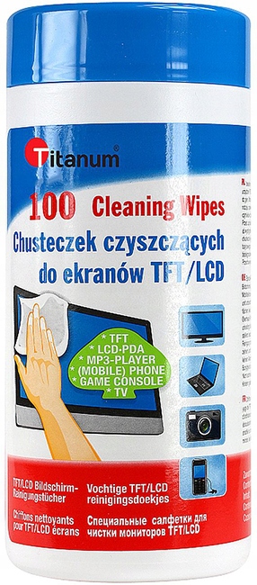 

100x Chusteczki do ekranów Titanum 220263