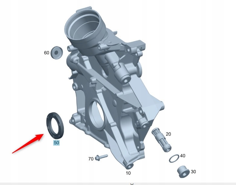 Těsnění Klikového Hřídele Přední Mercedes M274 Mercedes Oe A0009971908