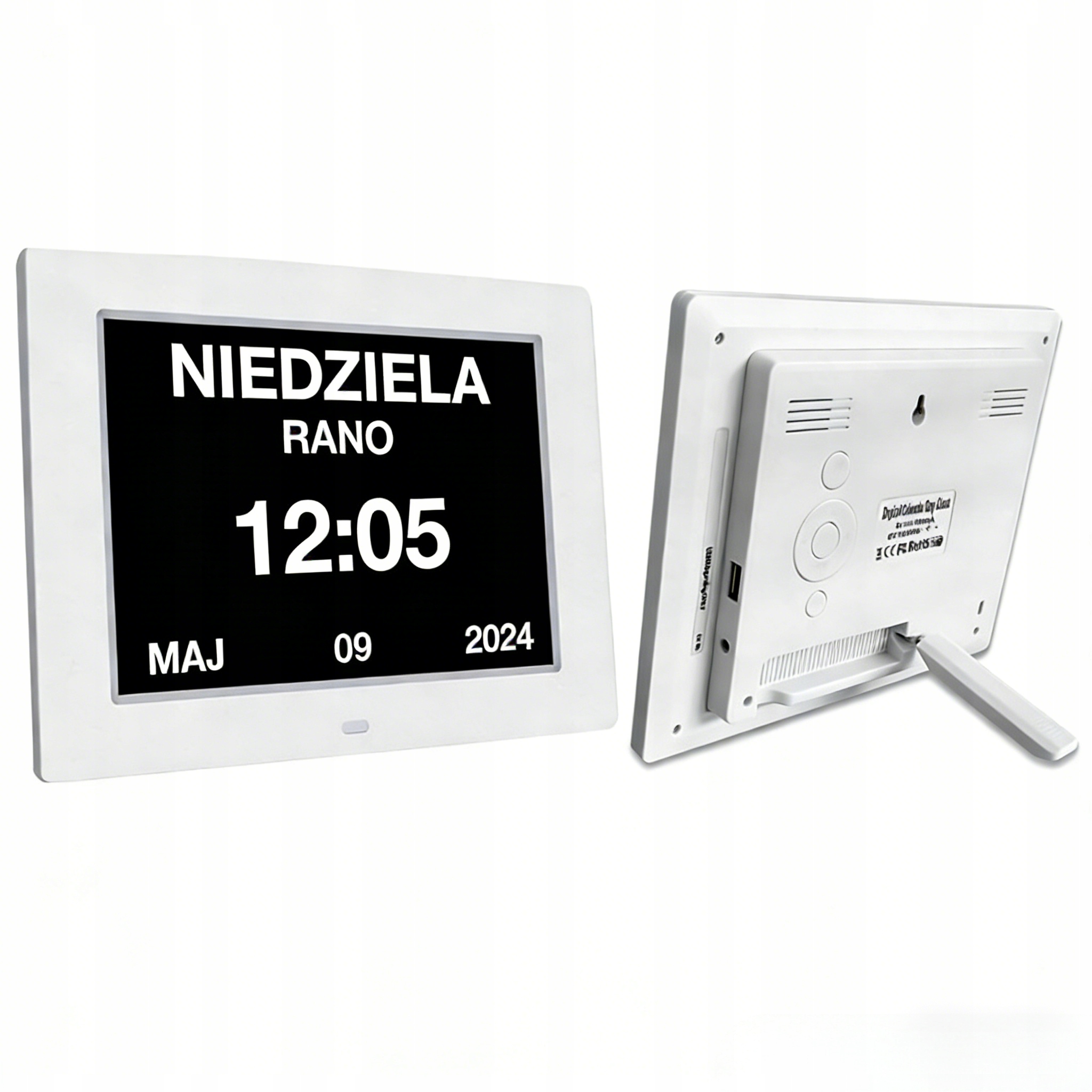 Digitálny Kalendár Hodiny V Poľštine Elektronický Budík Leki 8 Jazykov