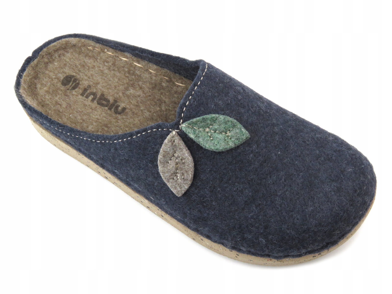 KAPCIE DAMSKIE INBLU ED-13 ŁADNE PANTOFLE CIAPY DOMOWE LACZKI GRANATOWE 37 Marka Inblu