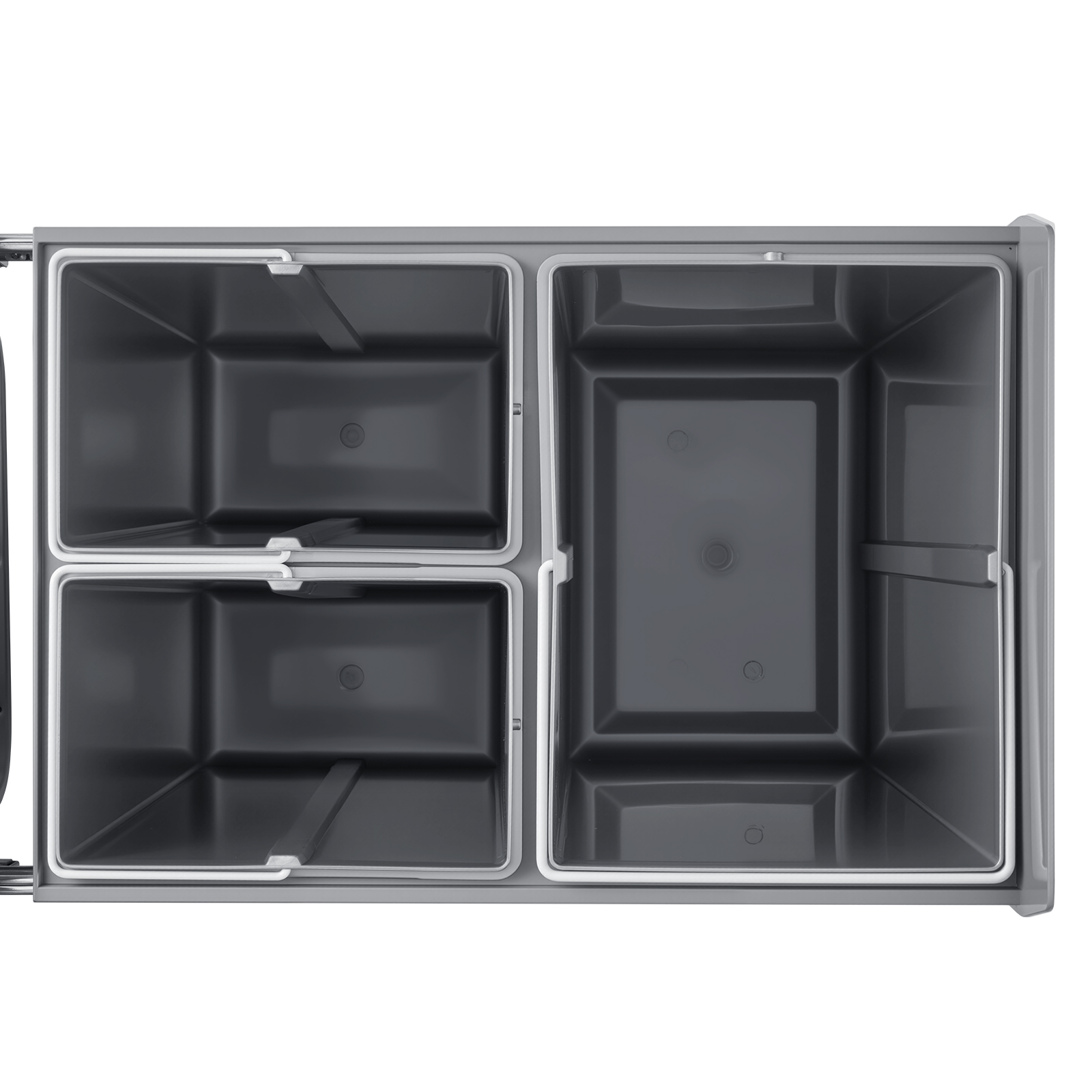 Levně SucceBuy Výsuvný Odpadkový Koš 20+10+10L Skrytý Odpadkový Koš do kuchyně