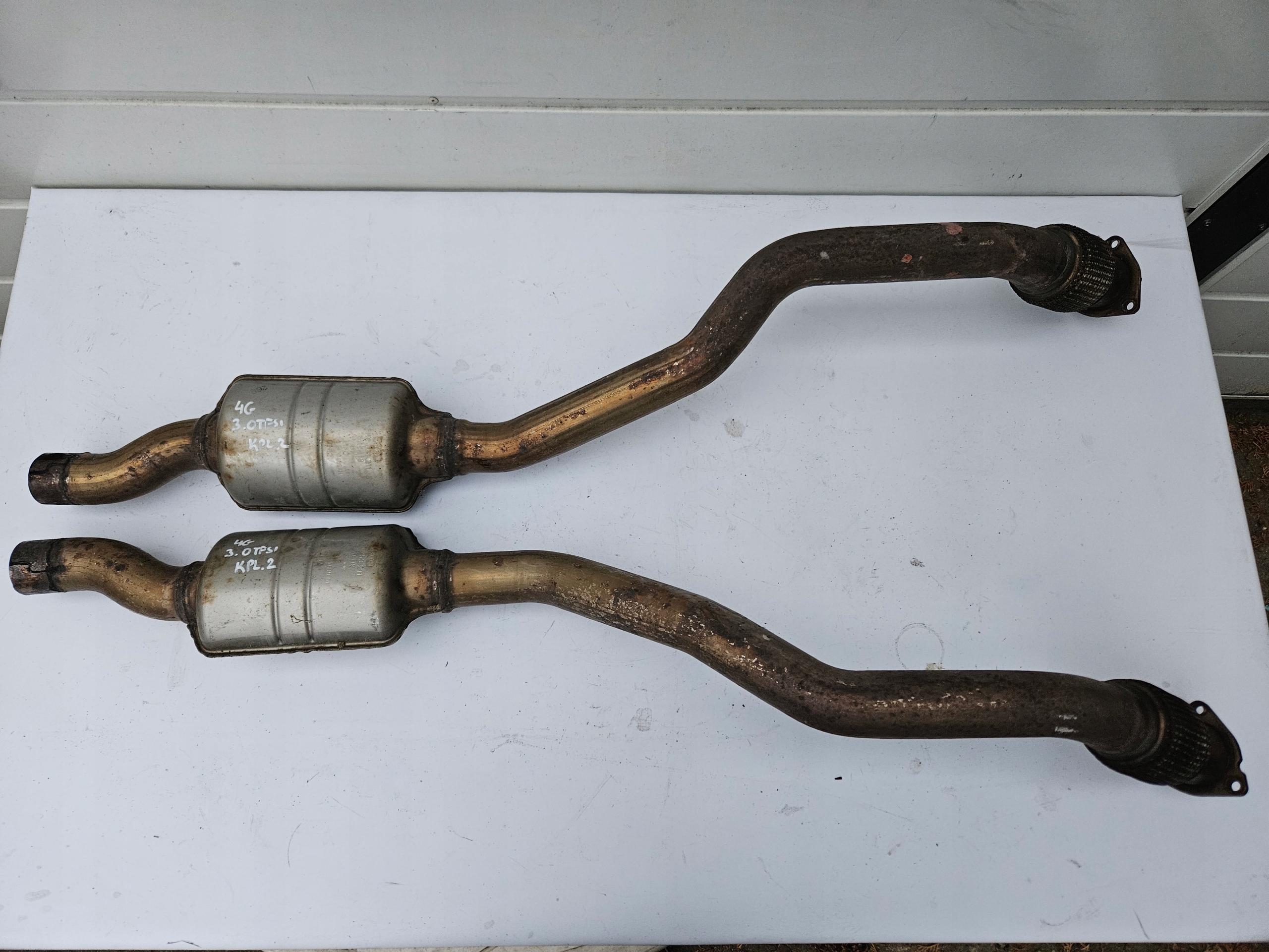 DOWNPIPE muffler, exhaust pipe left AUDI A6 C7 A7 4G 3.0 TFSI