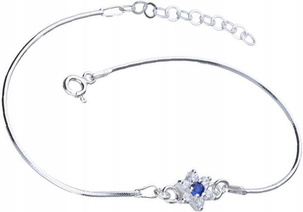 Stříbrný náramek 925 na lince květinek 2,61 g, moderní módní vzor