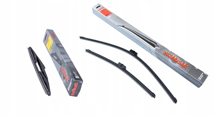 WYCIERACZKI SILBAK PŁASKIE KOMPLET PRZÓD + TYŁ DO PEUGEOT 207 207+