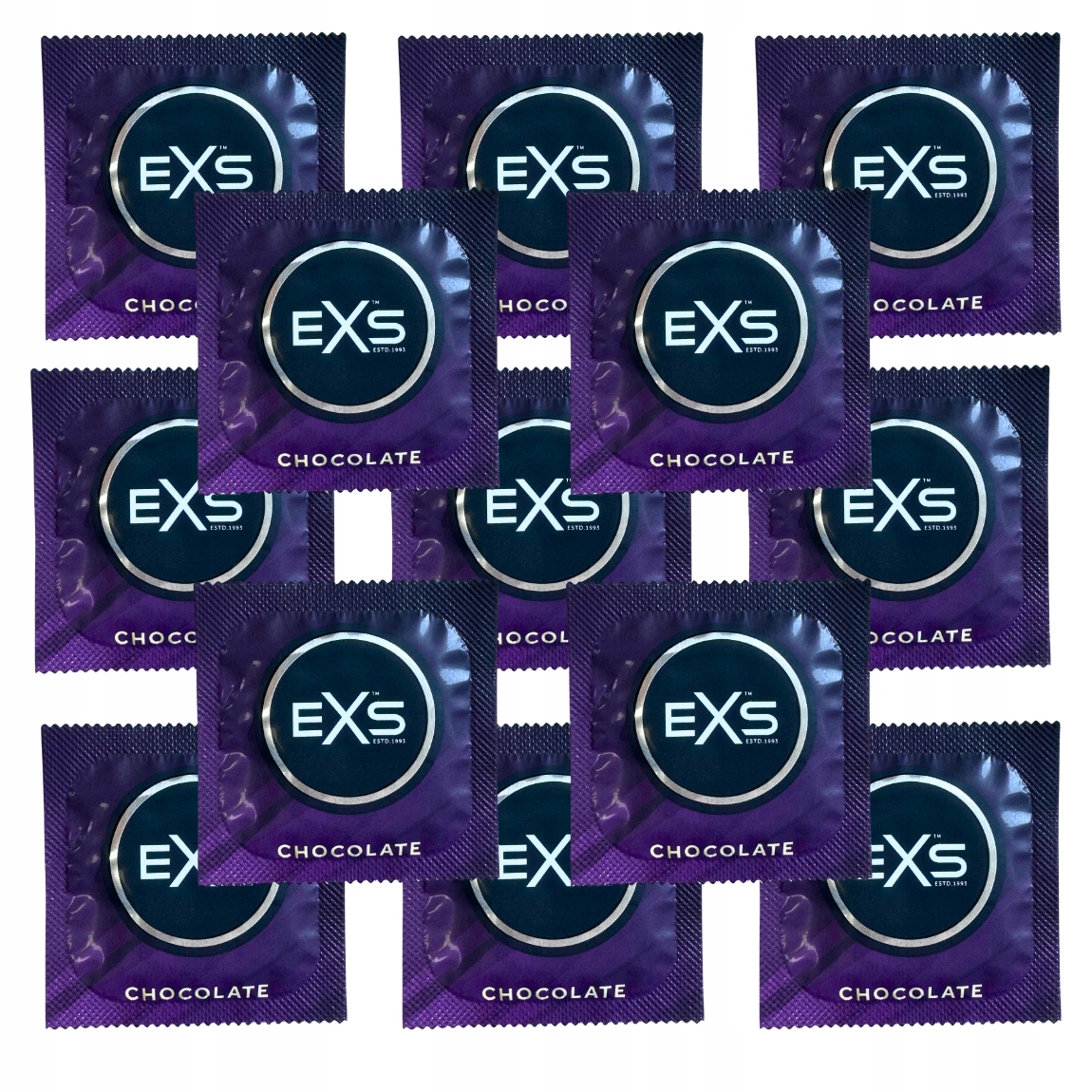 PREZERWATYWY EXS O SMAKU CZEKOLADY Zestaw 50 sztuk
