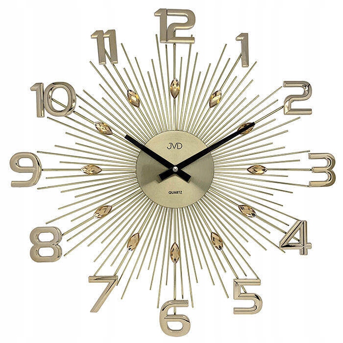 Efektný Nástenný Hodinový Stroj S Kryštálikmi Jvd HT108.2