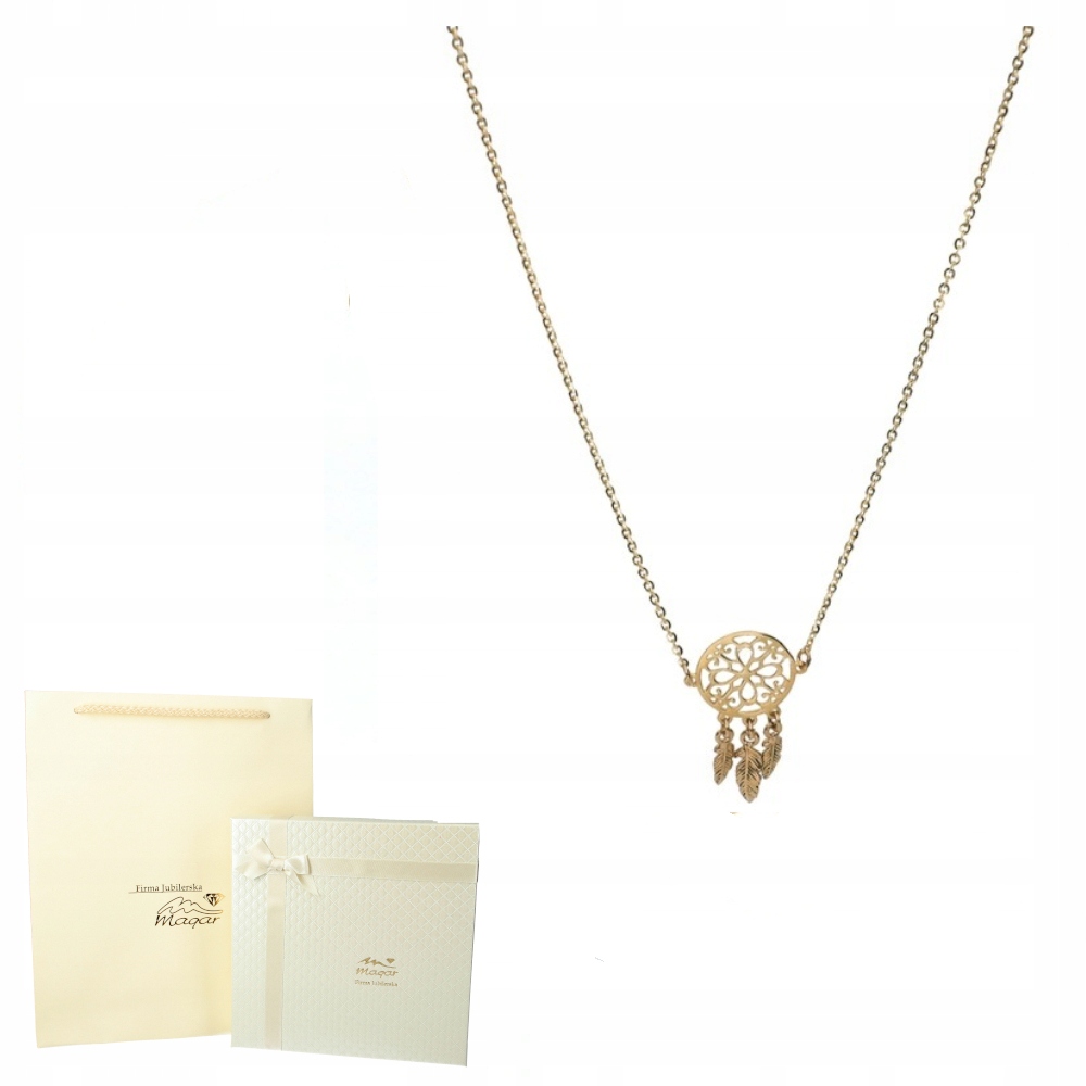 Zlatý náhrdelník Malý Lapač Snů zlato ryzost 585
