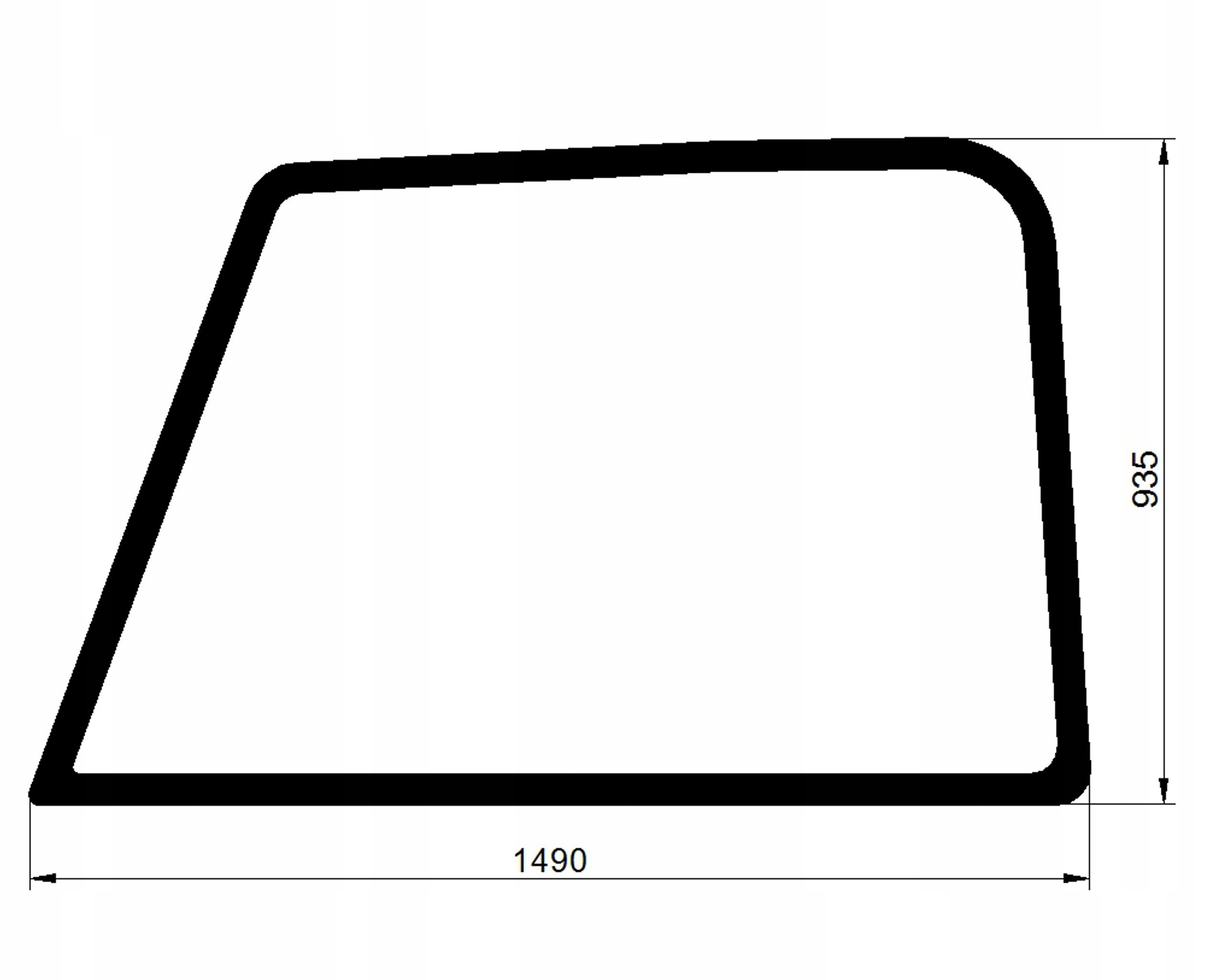 sklo John Deere teleskopický nakladač 3000 boční