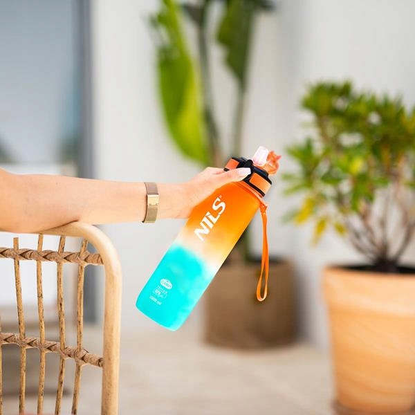 BUTELKA POMARAŃCZOWO-NIEBIESKA TRITANOWA TRENINGOWA SZKOLNA WYCIECZKOWA Marka Nils