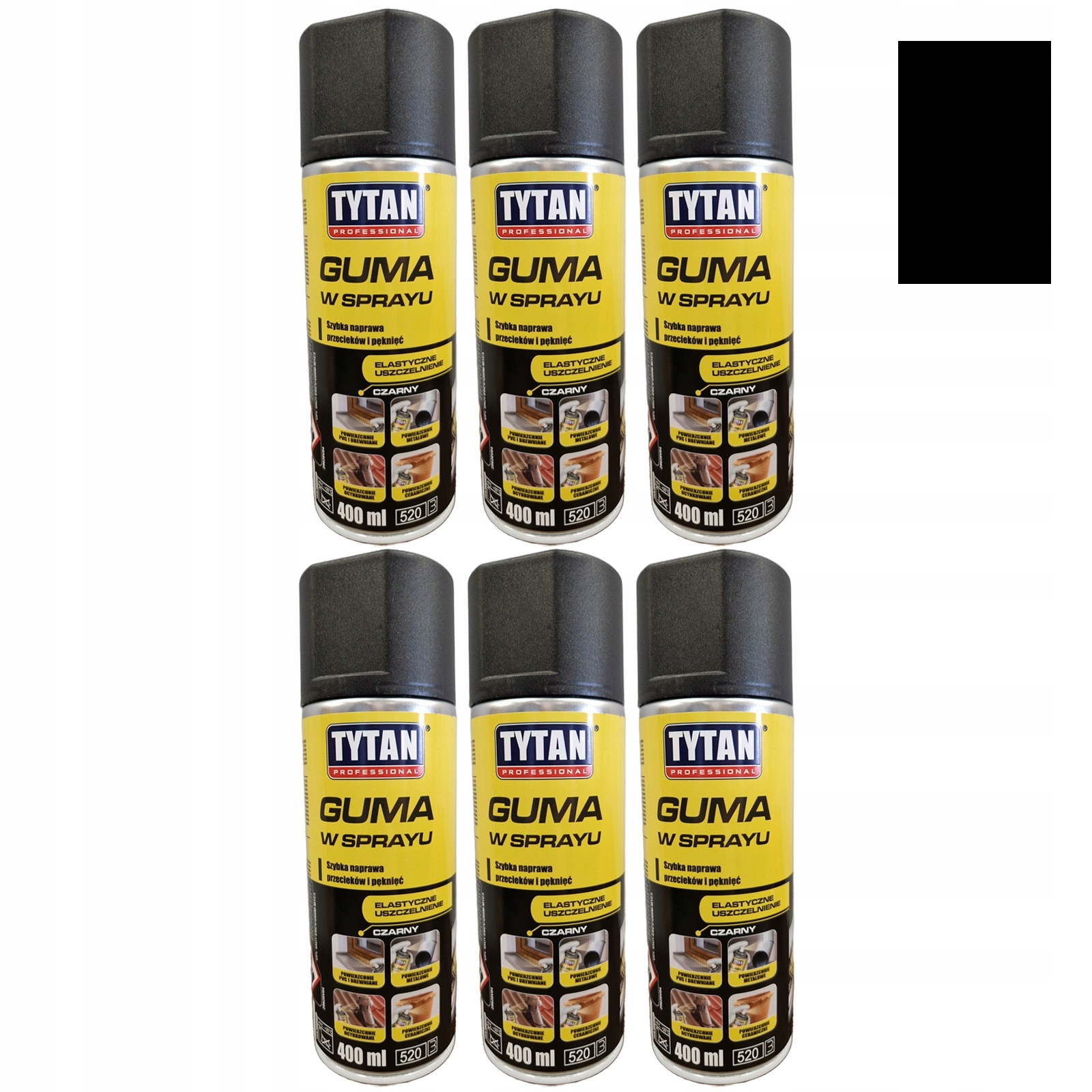 6 x Guma v Spray Utesňovač Voda Stop Utesňuje netesnosti a praskliny