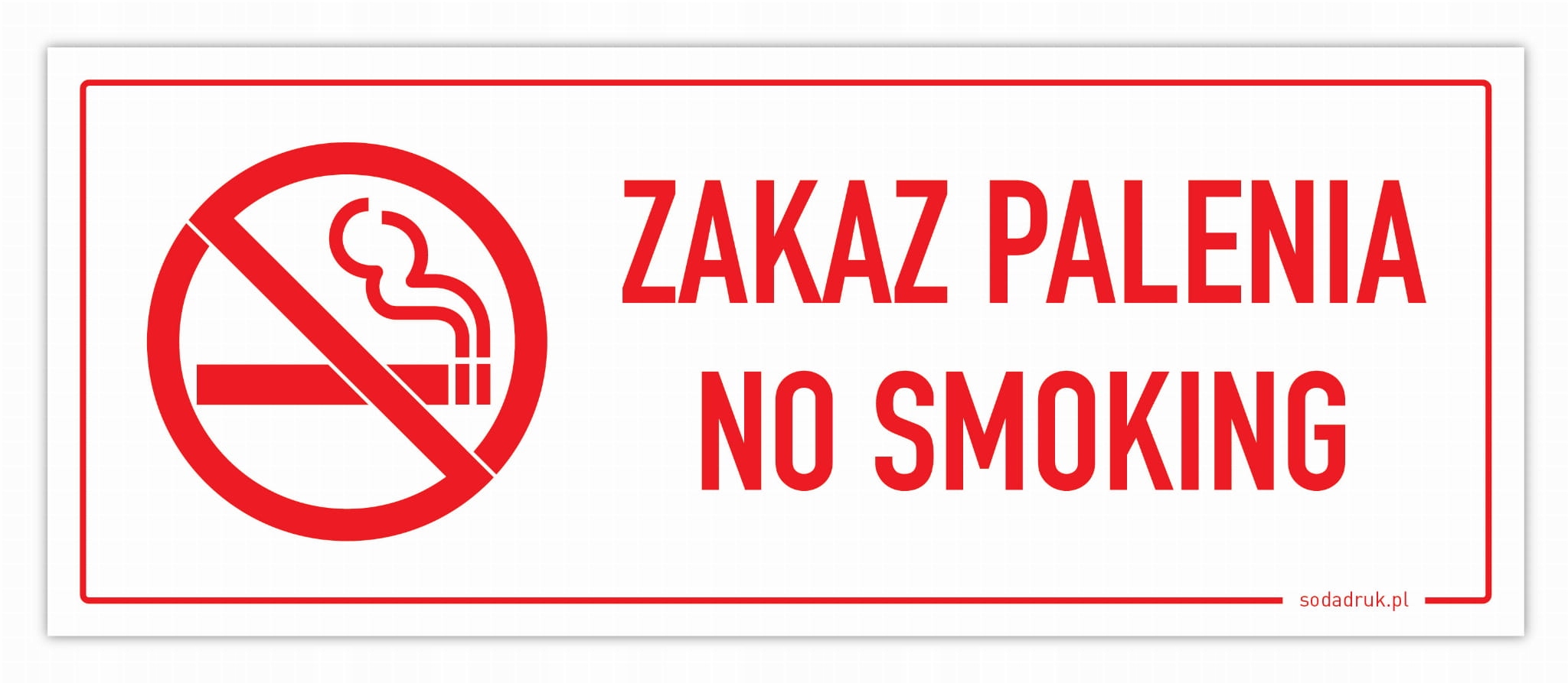 

Zakaz Palenia No Smoking tabliczka pcw biała