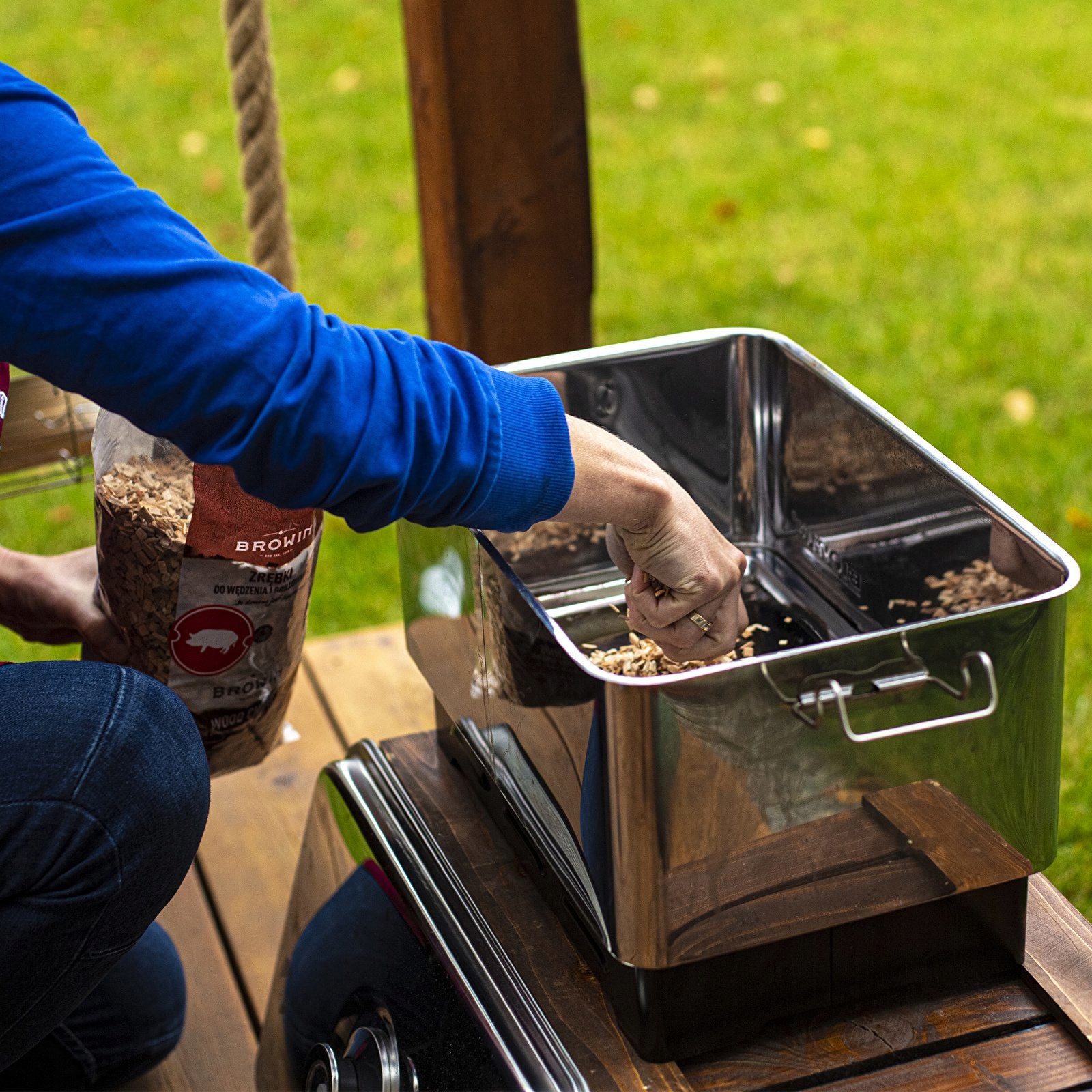WĘDZARNIA DOMOWA BALKONOWA DUŻA RODZINNA TERMOMETR Stan opakowania oryginalne