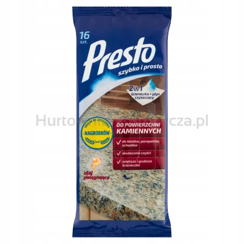 Presto Ekonomické čisticí utěrky na kamenné povrchy 16 Ks