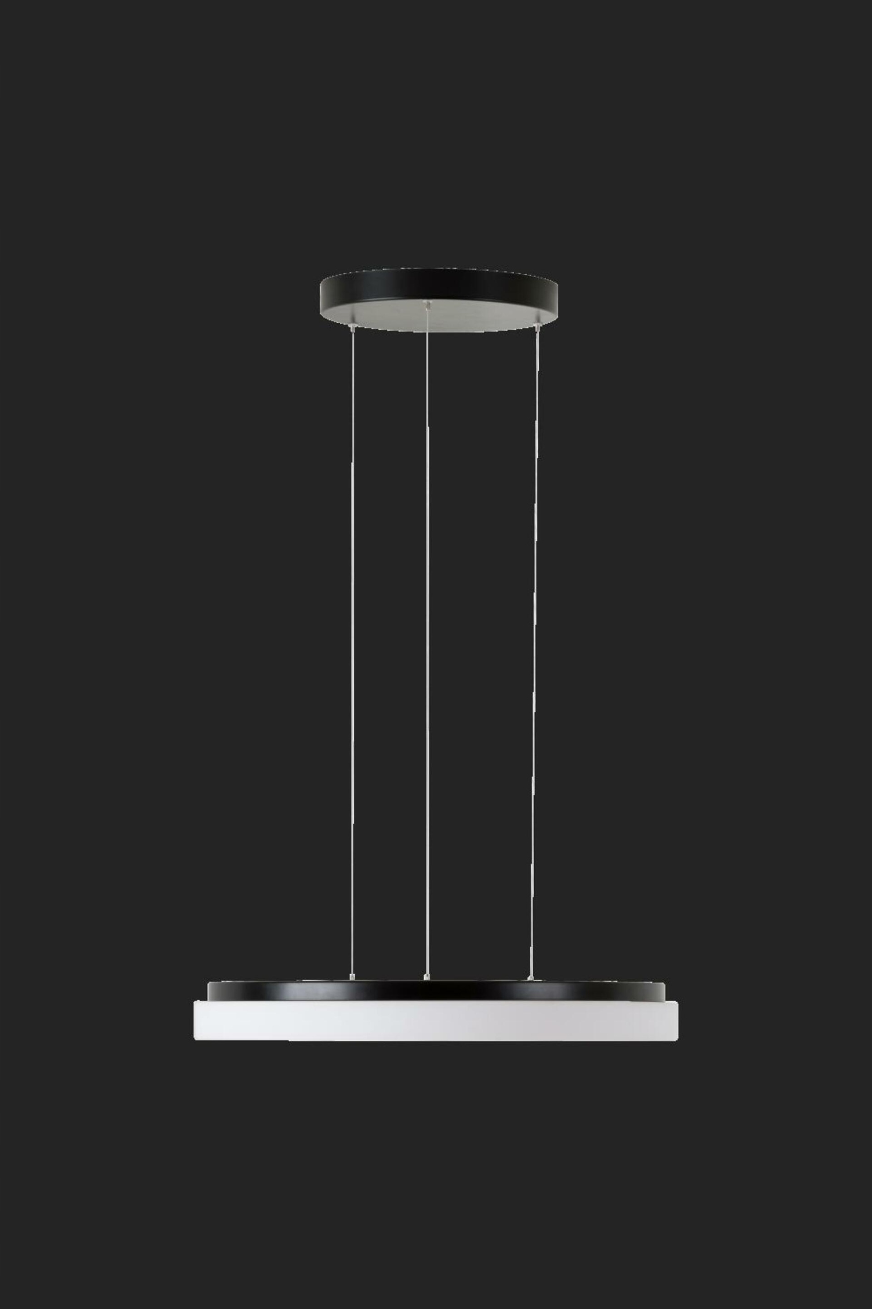 Osmont 66882 Carina LE2 závesné sklenené svietidlo čierna biela IP40 4000 K