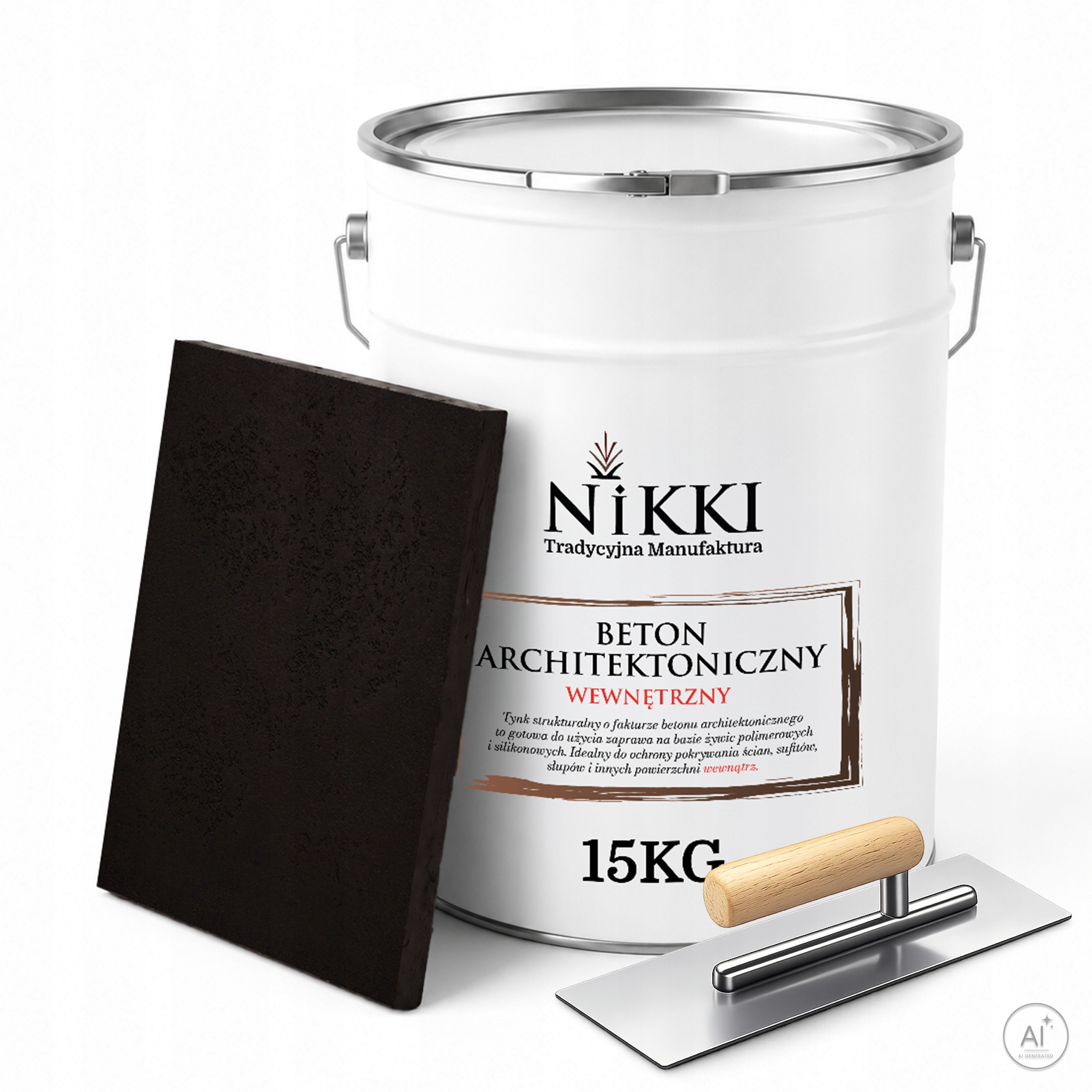 Architektonický beton dekorativní interiérový 15kg černý RAL9005 hladítko