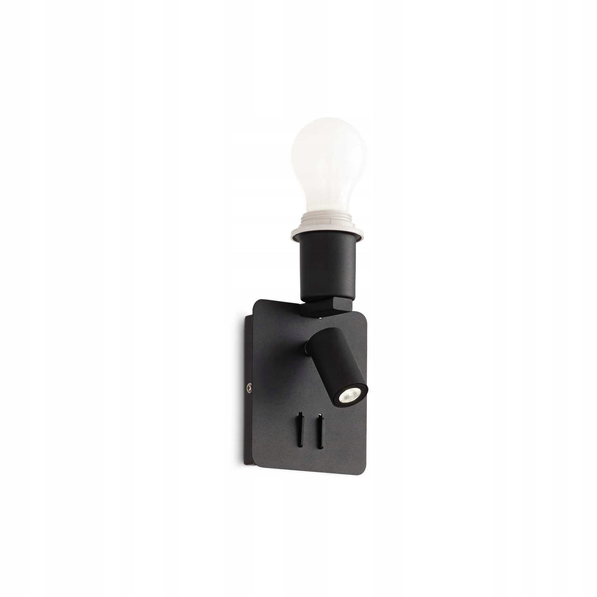 Nástěnné svítidlo Ideal Lux Gea MAP2 Square černé E27 Led 3W 130lm