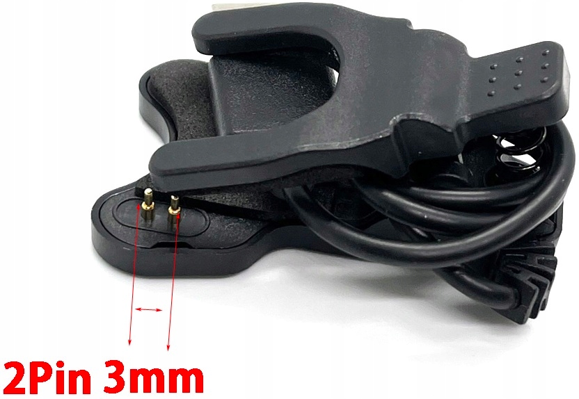 KABEL USB ŁADOWARKA SMARTWATCH 2PIN 3mm UNIWRSALNA Marka Inna